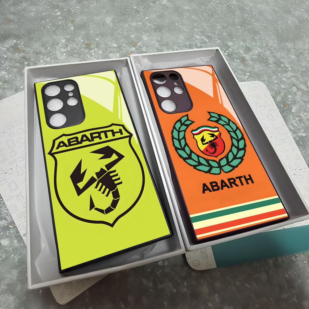 A-ABARTHs Italy Car Phone Case For Samsung Galaxy S25 S24 S23 S22 S20 S21 Note20 Ultra Plus Fe Colored Silver Cover