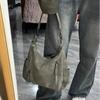 Vintage PU Leather Shoulder Bags for Women Female Gray Underarm Bags Fashion Large Capacity Handbags Commuter Tote Bags