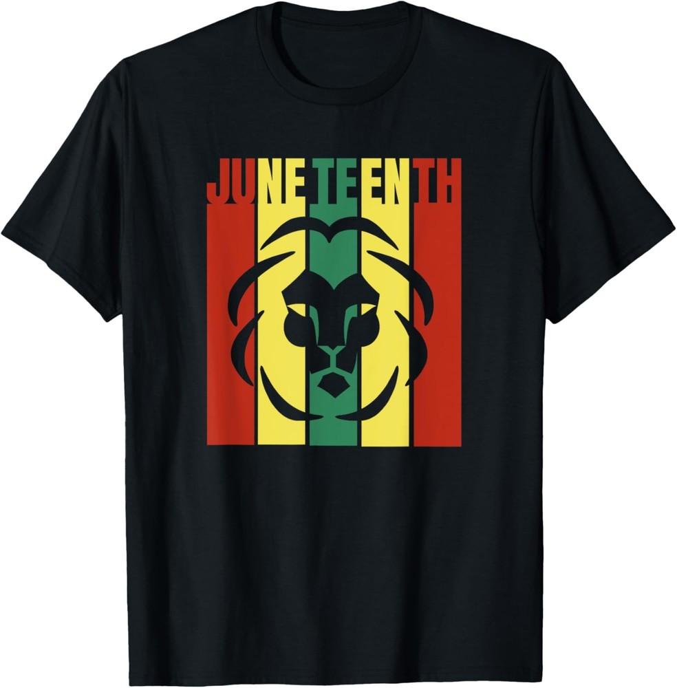 Juneteenth ShirtCelebrate Juneteenth Lion T-Shirt Unisex T-Shirt