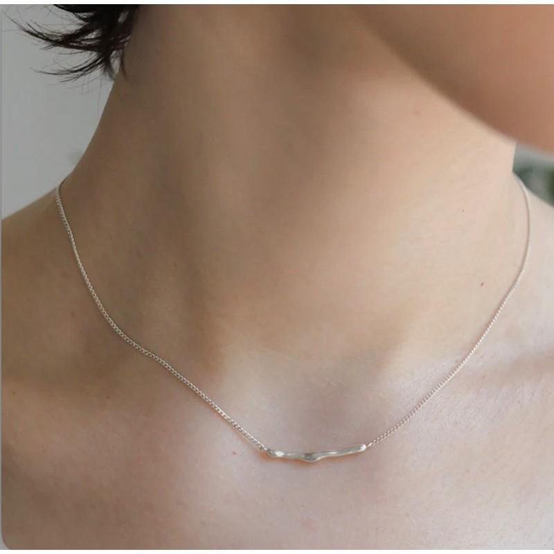Fashion Minimalist Japanese TEN Design Bar Pendant Necklace Womens Clavicle Chain Stacking