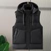 Plus Size S-8XL Autumn Sleeveless Jackets Men Waistcoat New Fashion Men's Warm Vest Hooded Korean Style Padded Coats