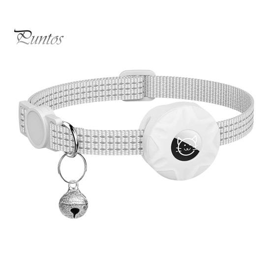 Ошейник-трекер для кошек со светоотражающими полосками, водонепроницаемый регулируемый ошейник безопасности для домашних животных, ошейник-локатор для кошек, чехол для маленьких, средних и больших кошек