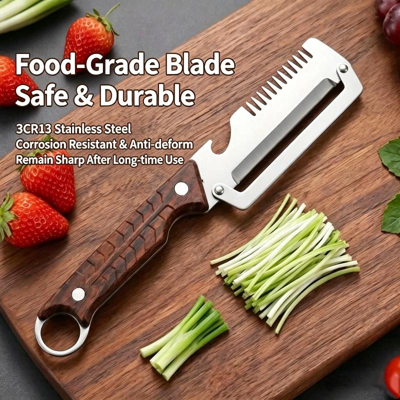 1PC Multifunctional Onion Slicer Sharp Rustproof Stainless Steel Blade For Kitchen Shredding Peeling Bottle Opening7