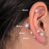 Double-headed Diamond Earrings for Men and Women, Fashionable Twist-on Buckle, Anti-round Beads, Shambhala Ear Bone Studs, Ear Piercings