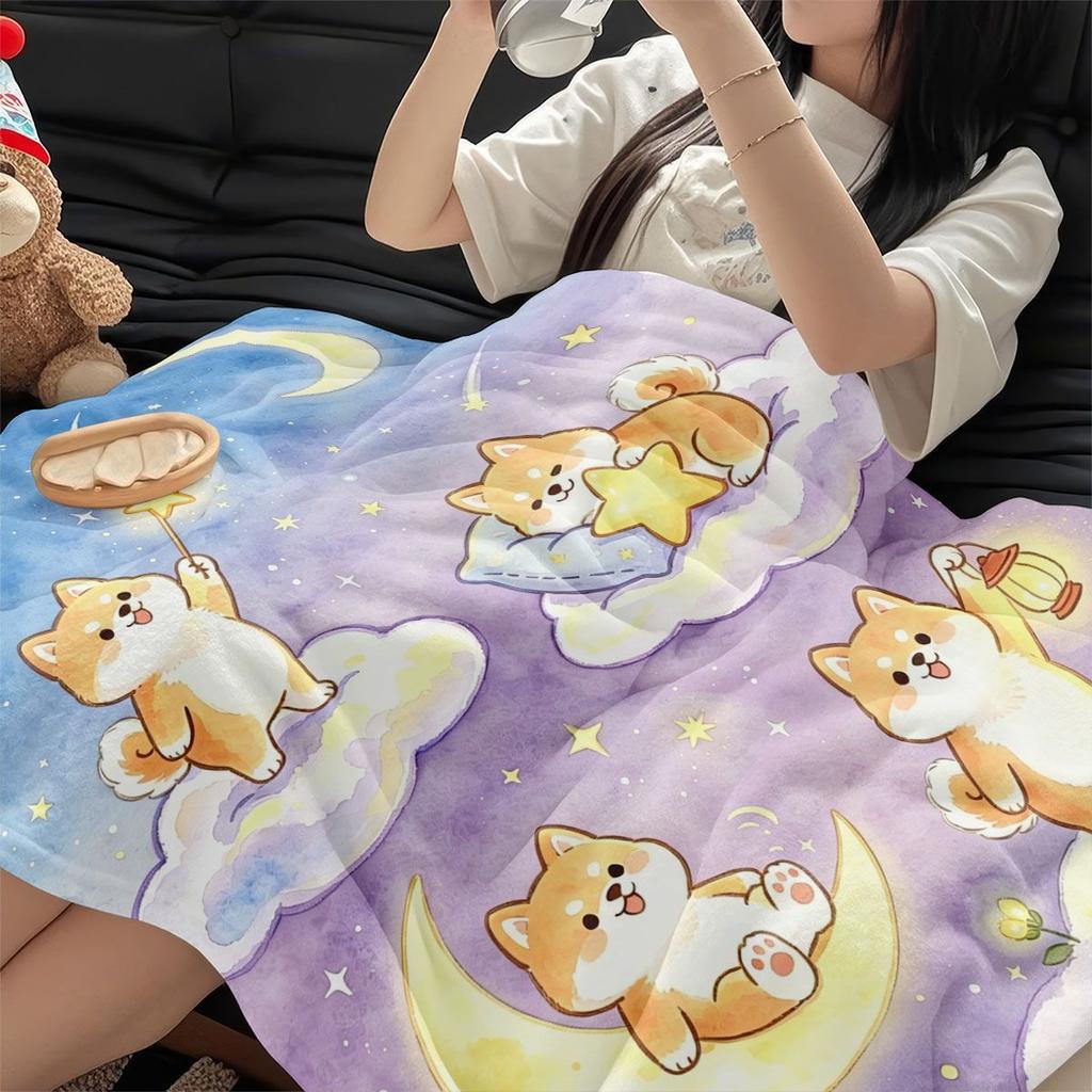 Cute and Adorable Chihuahua Plush Blanket for Children's Nap Time, Soft Cover Blanket
