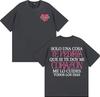 Rapper SAIKO Corazón Album Letters Print Tee Shirt Unisex Women Fashion Hip Hop Gothic Tshirt Cotton 100 Casual Oversized T Shirt