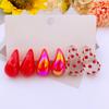 3 Pairs of Vintage-style Acrylic Drop Earrings for Women's Daily and Party Wear