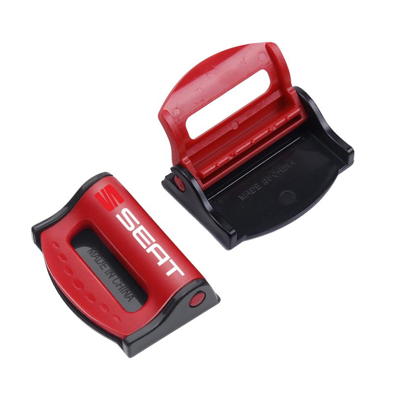 2 шт. Зажимы для ремней безопасности автомобиля, Безопасный регулируемый стопор, Зажим-пряжка для сиденья Alhambra MK3 Leon FR Altea Ibiza Toledo Cordoba Arona Ateca