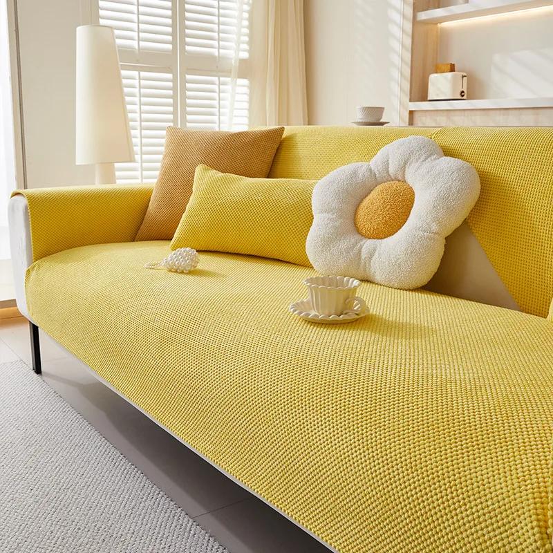 Thick and Warm Sofa Cover for Autumn and Winter Anti Slip Sofa Cushion Cover Skin Friendly and Comfortable Not Easy To Shed Hair