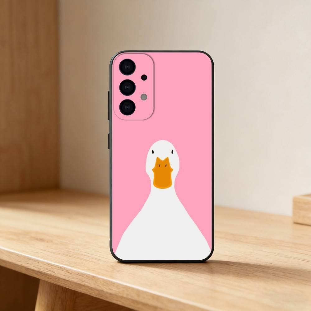 Cartoon Funny D-Duck Phone Case For Samsung S25,24,23,22,30,21,10,9,Ultra,Plus,Lite Soft Black Case
