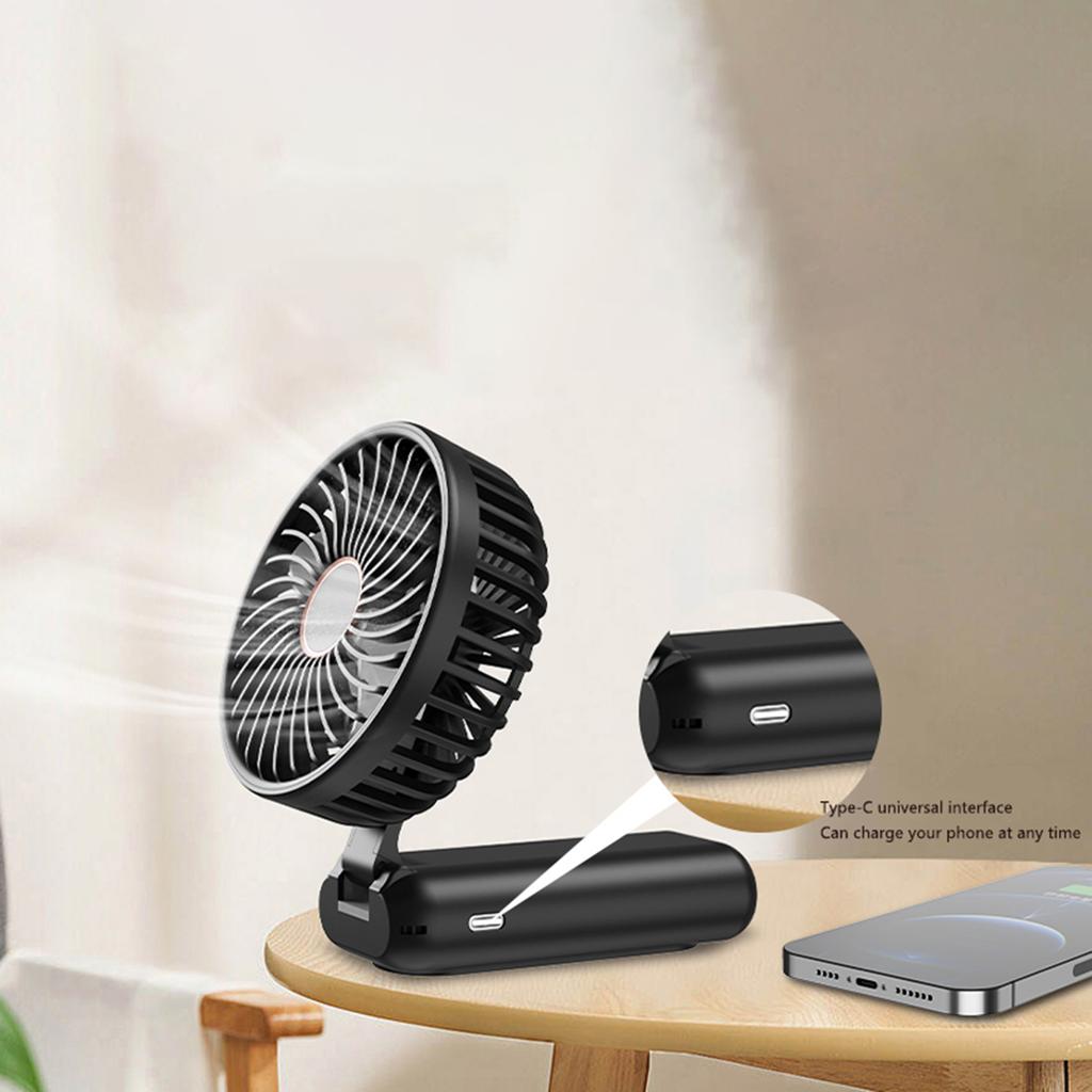 Handheld Mini Fan Portable Neck Rechargeable Usb Fan Desktop Folding Outdoor Multi-purpose Fan