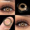 FUNSACHY 1 Pair New Color Contact Lenses for Eyes Beautiful Pupil Fashion Gray Brown Soft Lenses Yearly Cosmetics Korean Lens