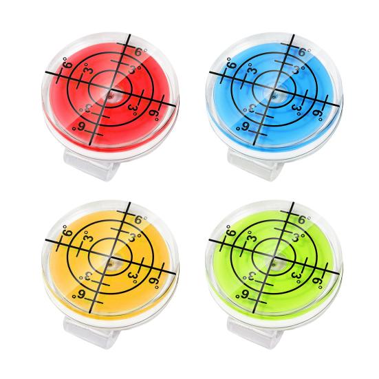 1/4Pcs Golf Level Hat Clip Marker Lightweight Golf Ball Marker Cap Clip with Colorful Design Easy To Carry Golf Hat Accessory