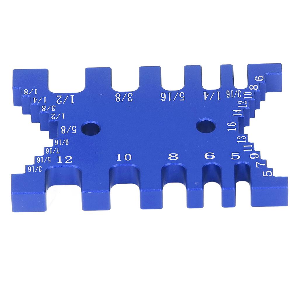 Dovetail Jig Tenon Caliper Aluminum Metric Imperial Scale Card Measuring Woodworking Tool Blue