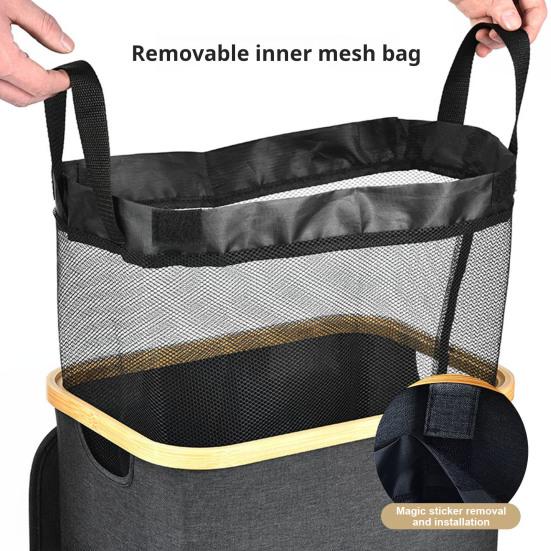 Slim Laundry Hamper Dirty Clothes Basket with Lid Large Capacity Handle Design Foldable