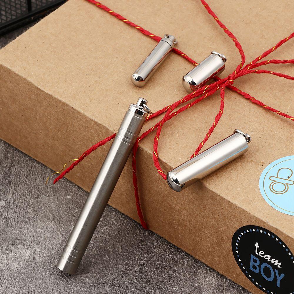 Lucky Charm Корпус для таблеток из нержавеющей стали Цилиндрическая трубка Флакон для духов Подвеска Бутылка желаний Урна для пепла