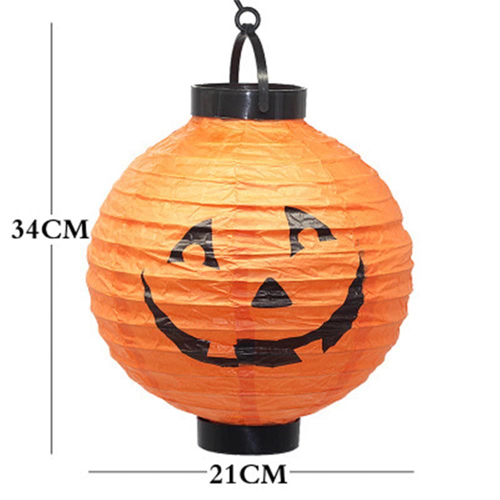 6 Pcs Halloween Decorations Paper Lanterns With LED Light Bats Spiders Skeleton Castle