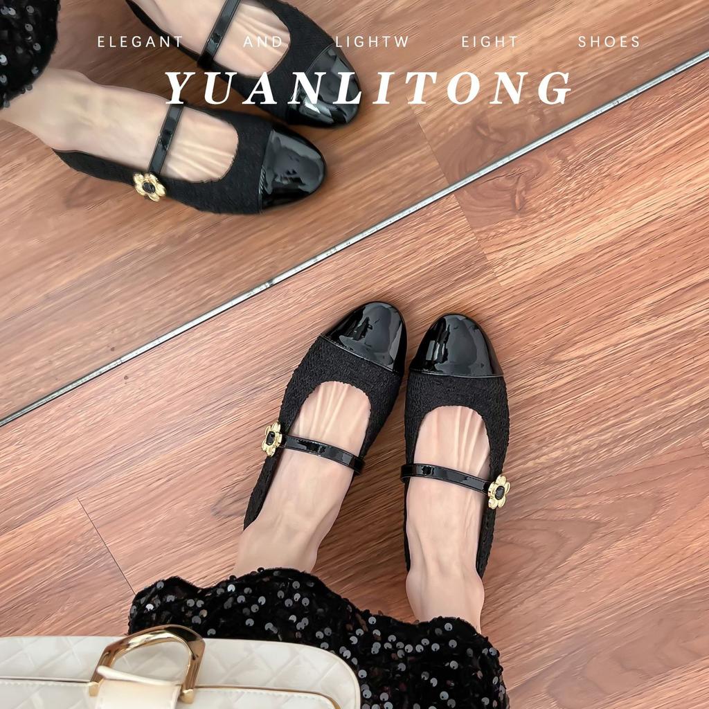 Xiaoxiangfeng Flat-soled Single Shoes for Women's High-end Wear 2025 Spring and Summer New Mary Jane One-word Soft-soled Single Shoes