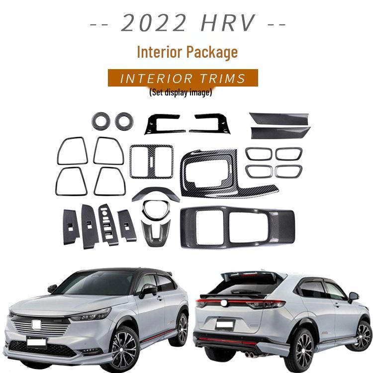 Отделка салона Honda HRV 2022 года: Каркас подлокотника, Задний дефлектор вентиляции, Блестки на рулевом колесе, Накладка на багажник