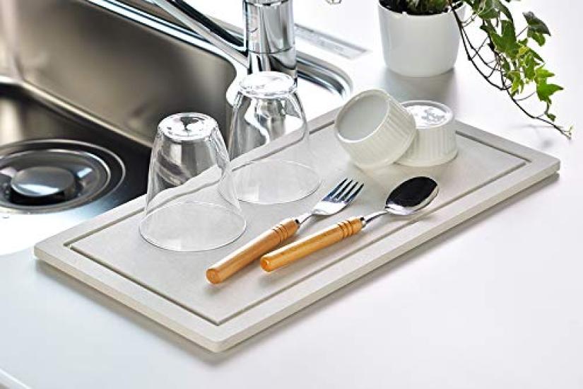 Be Worth Style Be Worth Selection Replacement Tray KAWAKI Dish Rack Freestanding Replacement Domestic Material Absorbent Tray Diatomaceous Earth Made