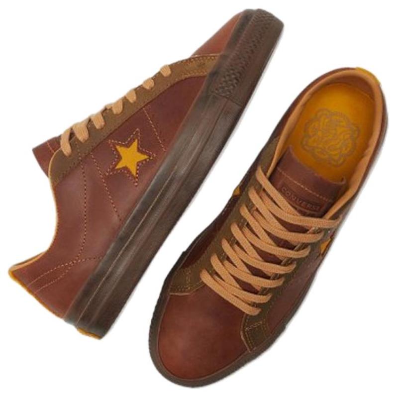 Converse One Star Pro Повседневные Универсальные Низкие Кеды Унисекс Коричневые