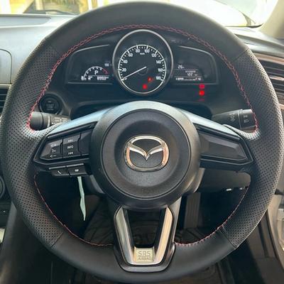 Сделай сам Черная искусственная кожа Чехол на руль автомобиля Для Mazda 3 Onxeira CX4 Atenza CX5 CX30 Аксессуары для интерьера Удобный