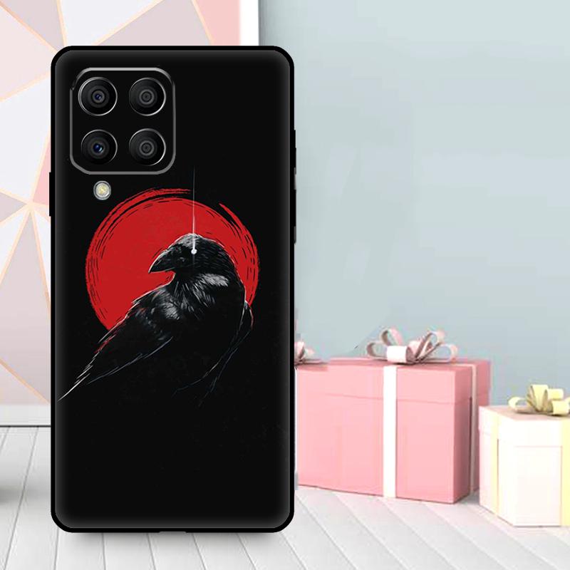 Чехол-череп с вороном для Samsung Galaxy M56 M52 M32 M53 M16 M11 M21 M31 M35 M12 M13 M14 M15 M36 M55 M34 M54