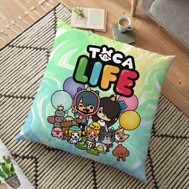Чехол для подушки Toca Life World, наволочка Toca Boca для домашнего стула, детская комната, мягкая декоративная наволочка 45*45 см