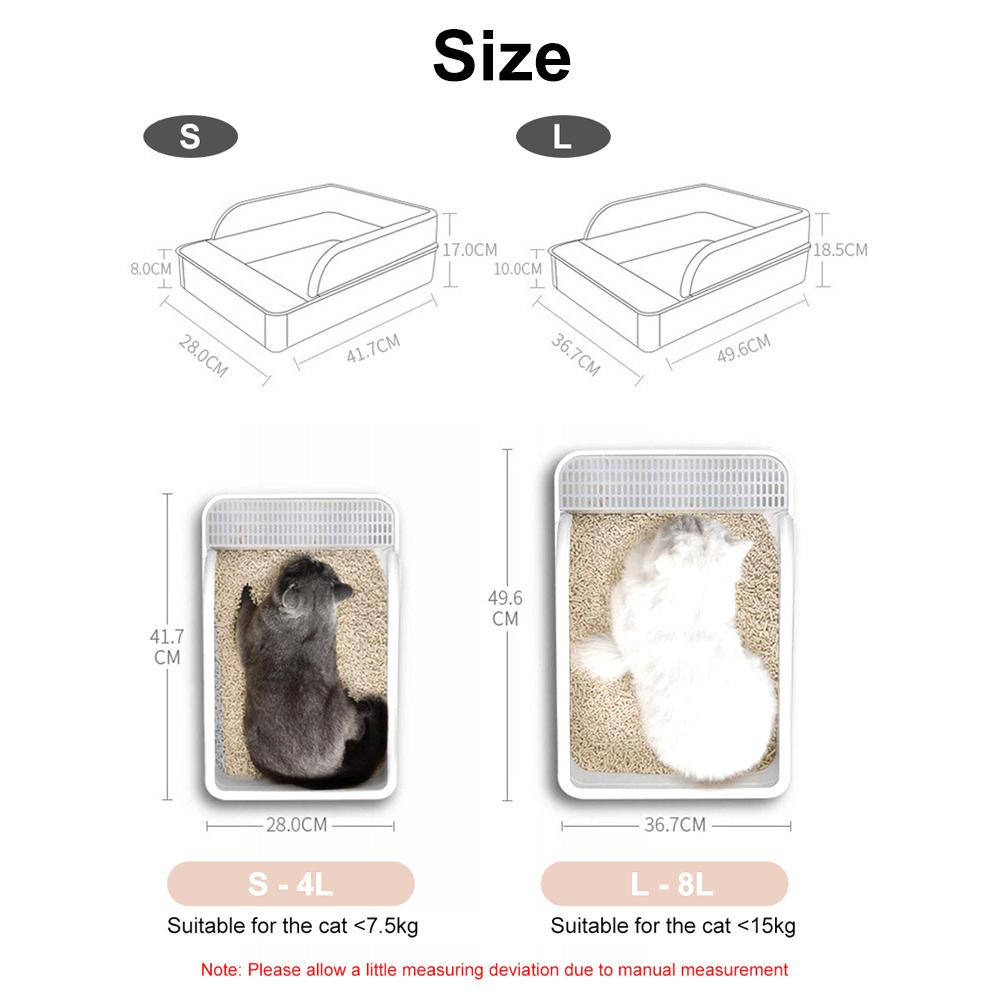 Полузакрытый лоток для кошачьего туалета, съемный нелипкий лоток для кошачьего туалета с защитой от брызг, кошачий туалет с