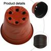 100 Round Plastic Transplant Pots for Herbs and Cuttings In Red and Black