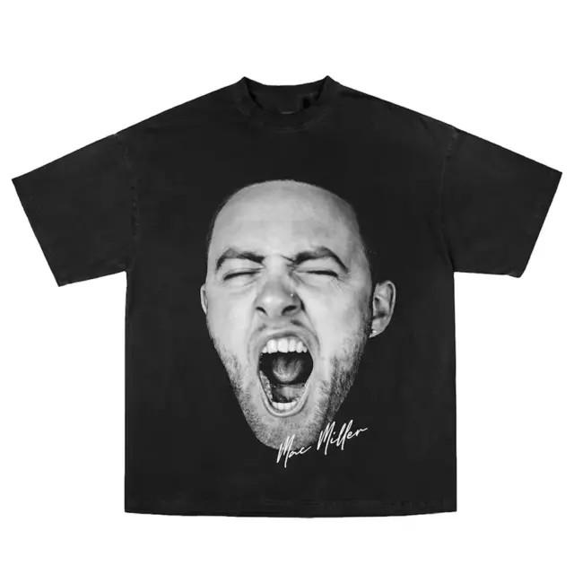 Портрет Mac Miller Унисекс Черная Хлопковая Футболка Все Размеры S345XL Унисекс Футболка