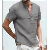 Summer Men's Short-Sleeved T-shirt Cotton and Linen Led Casual Men's T-shirt Shirt Male Breathable XS-5XL