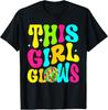 This Girl Glows Colorful Groovy For Kids Girls Women T-Shirt Unisex T-Shirt