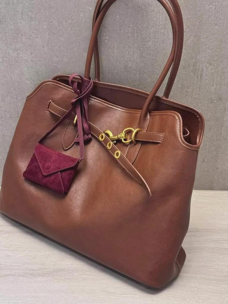 Винтажная сумка-тоут Bowling из воловьей кожи - сумка на плечо и подмышку