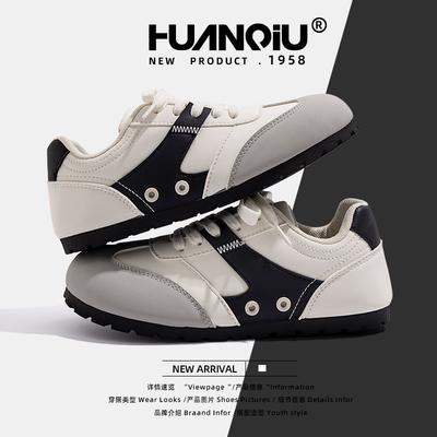 Глобальная женская обувь на плоской подошве, немецкие тренировочные туфли, весна 2024, новая универсальная дышащая повседневная спортивная маленькая белая обувь ZHQ9072