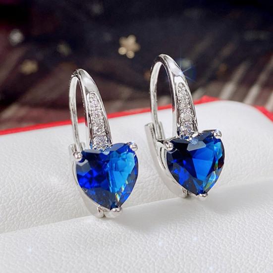 1 пара роскошных романтических сережек для пирсинга на спине в форме сердца с цирконием, висячие серьги для вечеринки