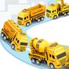 4 Pack Pull Back Cars, Friction Powered Toy Vehicles Construction Set - Dump Truck Crane For Toddlers Boys Girls Gift