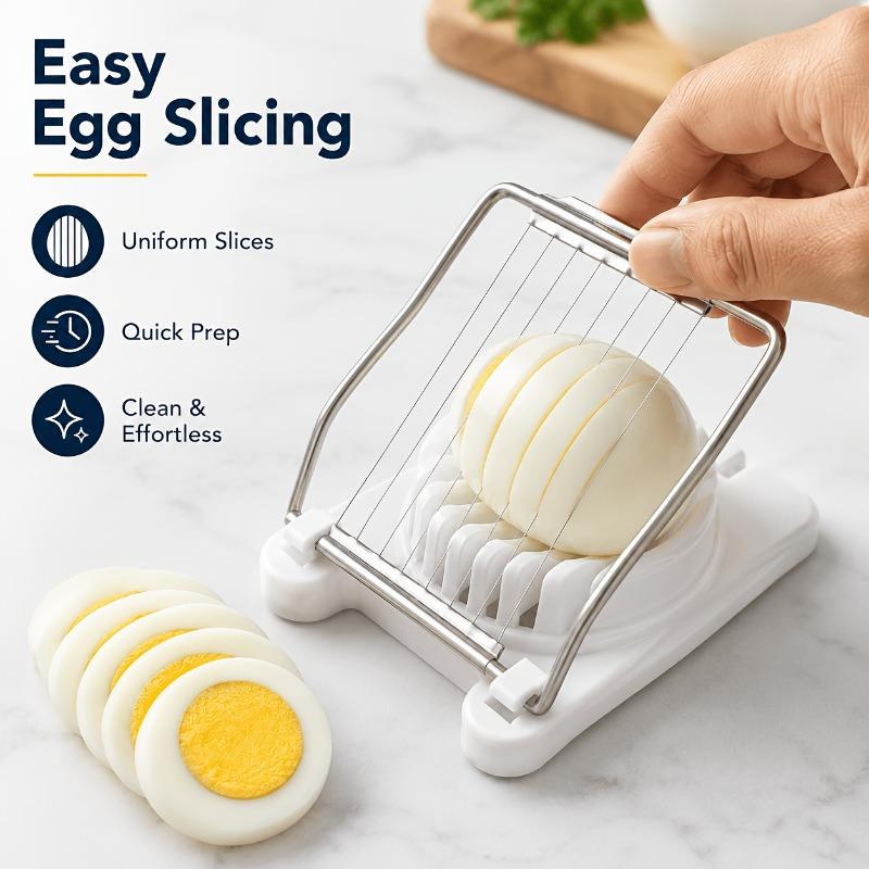 Stainless Steel Wire Egg Slicer Easy Uniform Egg Slices for Boiled Eggs Salad Sandwich Breakfast Durable Home Kitchen Tool 2