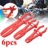 6pcs Nylon Hose Clamp Tool Set Brake Fuel Water Line Clamp Plier Hands Free Tool Car Repair Tools Hose Pliers