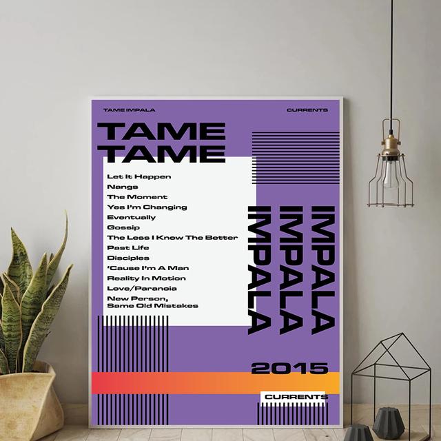 Психоделический постер Tame Impala и принты, рок-музыкальная группа, тур, художественная картина на холсте, настенные художественные фотографии для гостиной, домашний декор