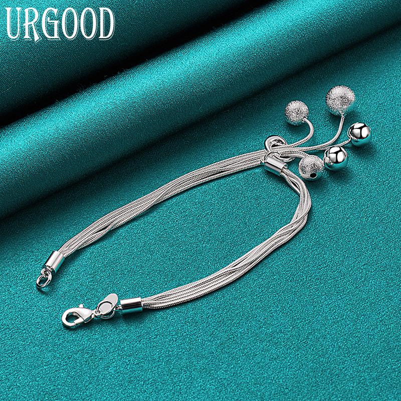 Стерлингового серебра 925 пробы, цепочка в виде змеи, романтический браслет из бисера, женский подарок на вечеринку, модные украшения