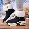 Зимние хлопковые ботинки с внутренним подъемом, зимние новые повседневные студенческие хлопковые ботинки, теплые ботинки на толстой подошве "маффин"
