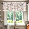 Весенняя Цветочная Занавеска-Ламбрекен Листья Цветы Оконный Ламбрекен Короткая Кухонная Занавеска-Ламбрекен с Карманчиком для Штанги для Ванной Комнаты Столовой