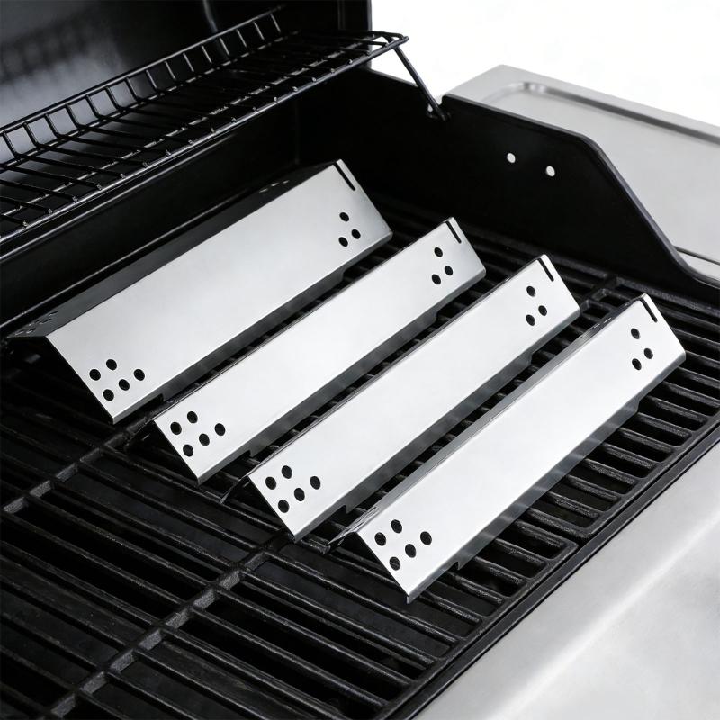 5Pcs Grill Heat Tent Plates Stainless Steel Heat Plate Replacement for DGH474CRP Grill Repair Parts 70-02-412 Heat Tents