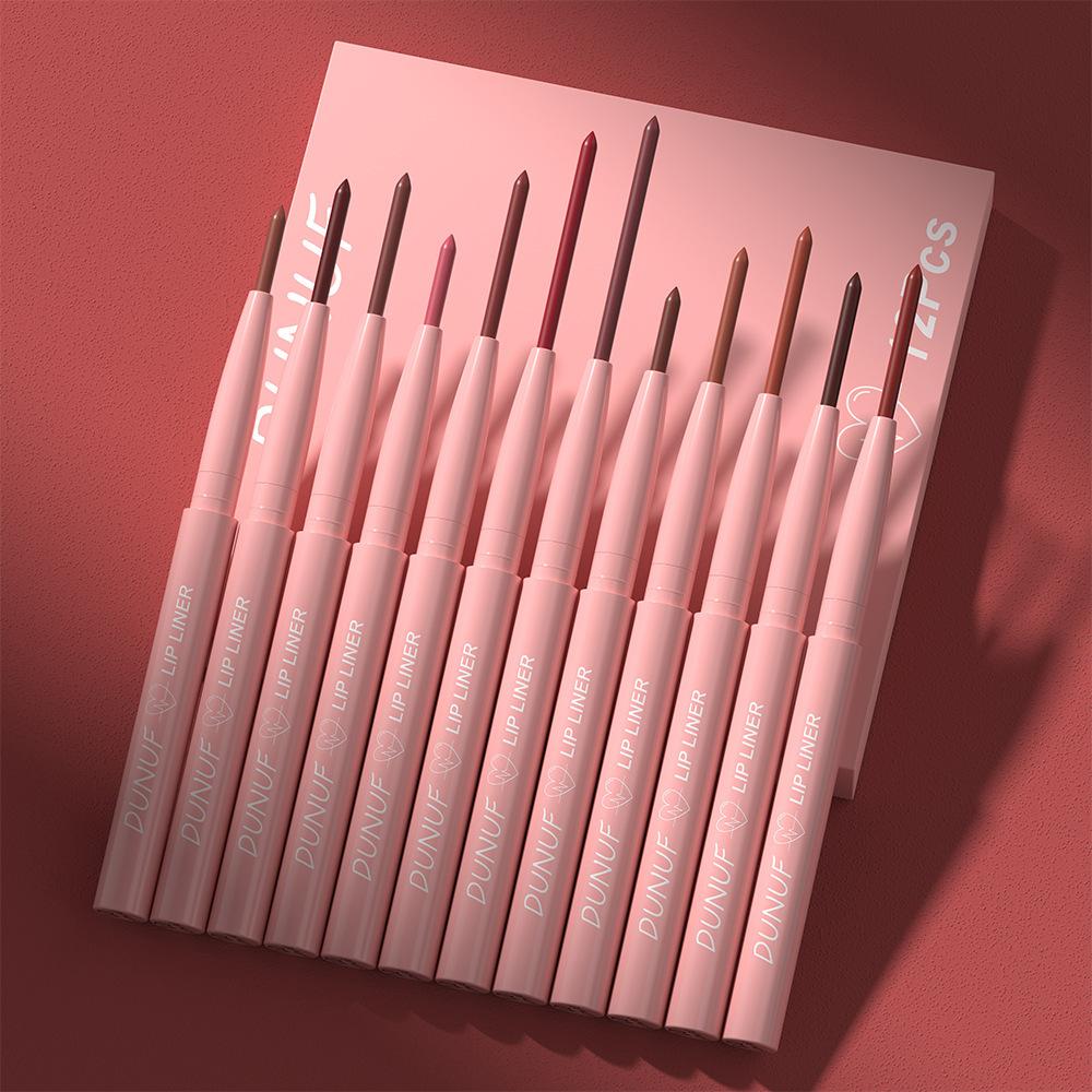 12PCS Waterproof Lip Liner Set, Velvet Matte Lipstick, Long Lasting, Easy to Apply Lip Color