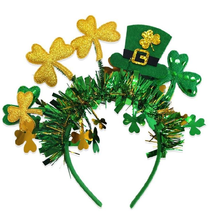 Ободок для волос в форме клевера для женщин и детей, игривый ободок для фестивалей и праздничных встреч