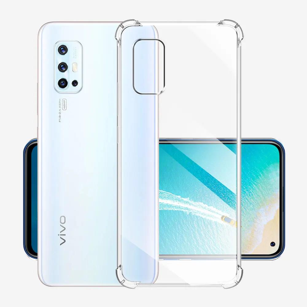 Для Vivo V17 V19 IND Чехол Кристальный Корпус Мягкий Силиконовый Чехол для Телефона Для Vivo V 19 Neo Прозрачный Ударопрочный Airbag TPU Защита Fundas