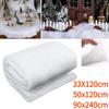 Artificial Christmas Snow Roll White Snow Mat Snow Blanket Soft Cotton Prop for Tree Xmas Village Backdrop Tree Decorations Mat