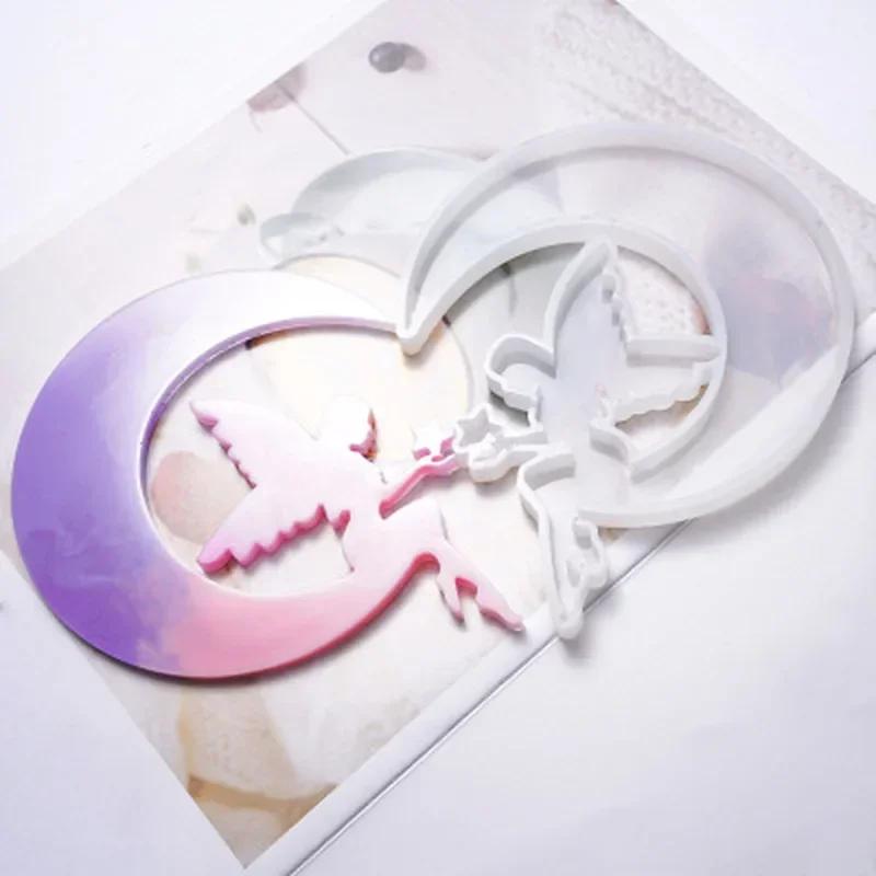 3D Silicone Molds Deer Moon Resin Crystal Epoxy Cat Mold Casting Silicone Mould Crafts DIY Making Hand-made Moulds for Pottery