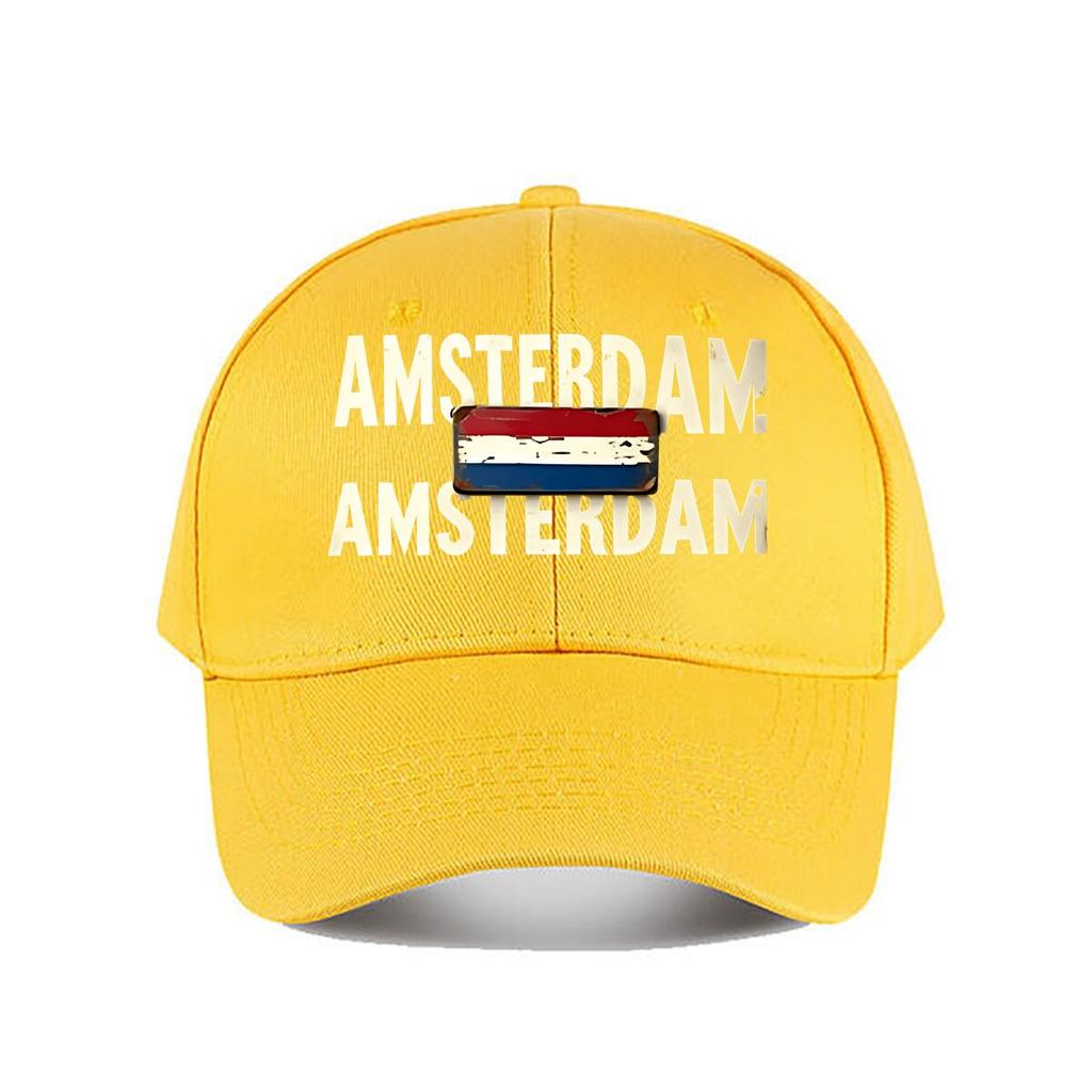 Amsterdam Vintage Washed Cotton Baseball Cap Baseball Cap Fashion Unisex Sunhat Womens Outdoor Sports Snapback Cap